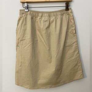 Sag Harbor Skirt Medium Petite MP Khaki Mini Knee Length Vtg